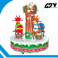 christmas carrousel electronic kiddy ride machine