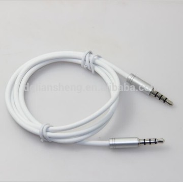 3.5mm 4-pole aux cable white custom aux cable