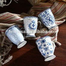 10OZ Elegant Fine Porcelain Blue and White China Mug                
                                    Quality Assured