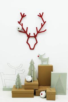 Christmas Decorations With Wooden Deer Home Decor Room