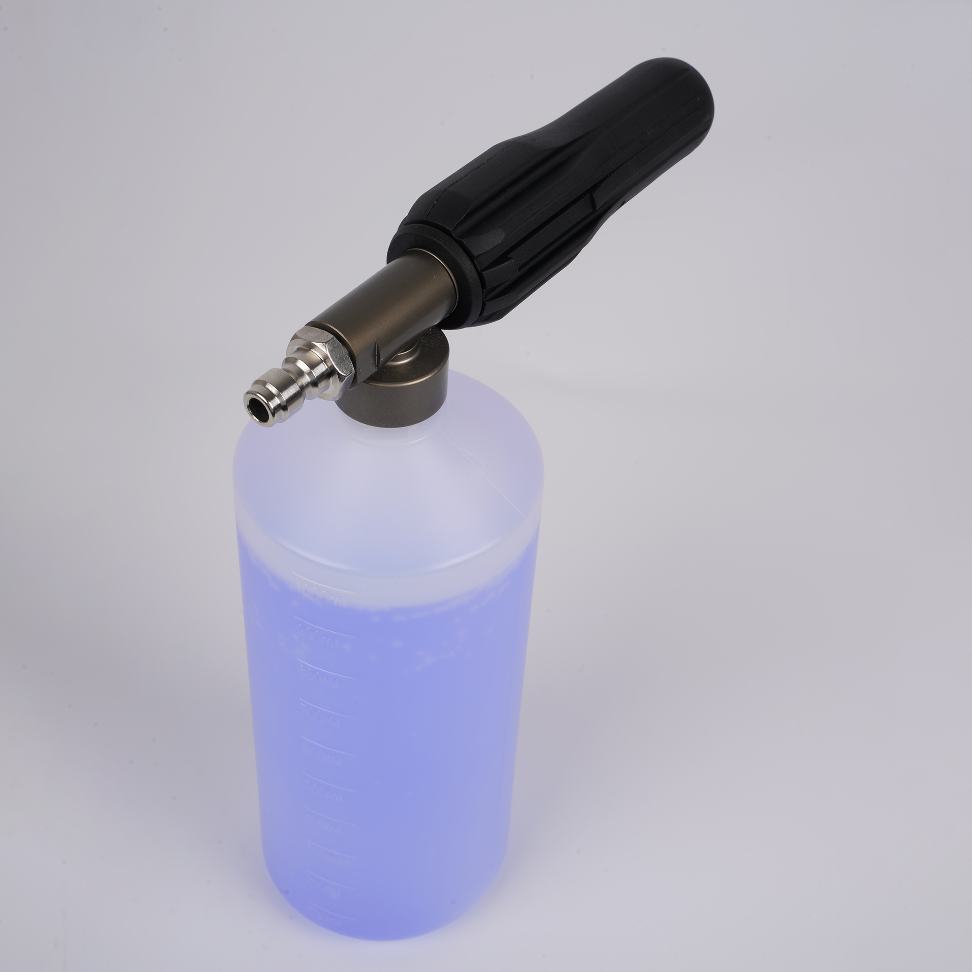 Canhão de espuma ajustável de 1 litro de garrafa de neve lança com conector rápido de 1/4 "para pistola de arruela de pressão