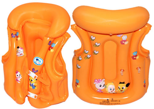 Cute Durabale Pvc Inflatable Life Vest , Safe Inflatable Jack For Kids