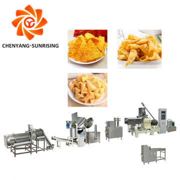 Fried corn chips snack food bugles making machine