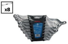 FIXTEC Hand Tools 6-22mm Offset Ring Spanner Set