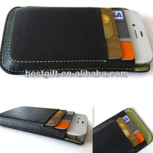 Mobile phone leather case for note 3 leather cell phone case with credit card slots