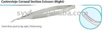 Castroviejo Corneal Section Scissors Right