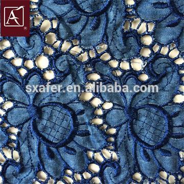 Eyelet Embroidery Denim Fabric