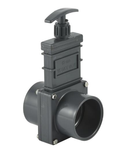 Plastic UPVC Gray Knife Sliding Gate Valve DIN ANSI Standard