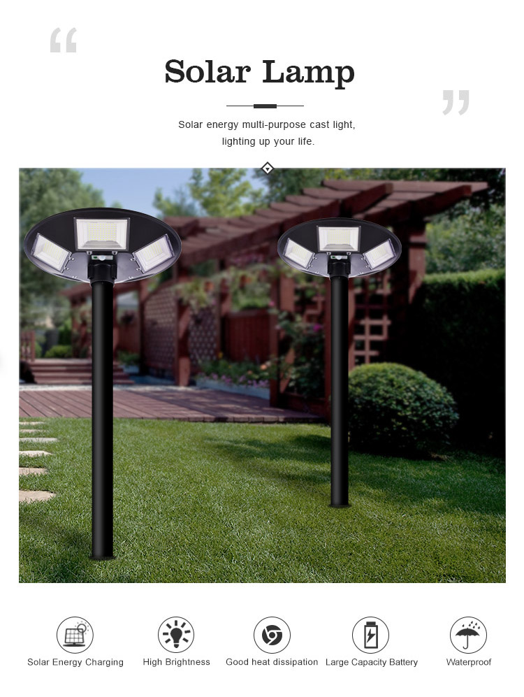 500W Led Lighting Lamp Die Casting ABS Outdoor Light Fixture Led solar street Light 120lm/w
