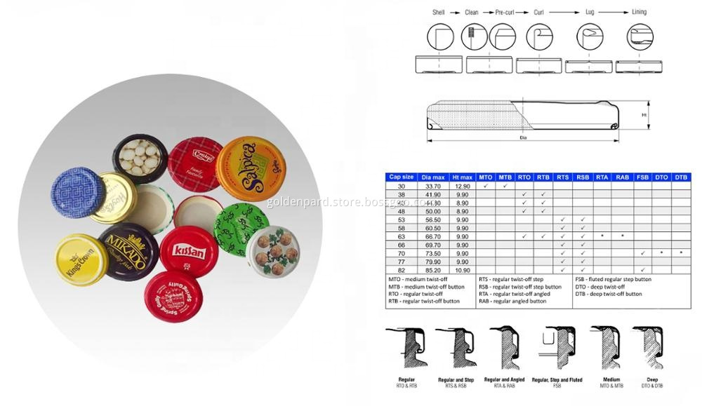 Automatic production line metal cap making machine twist off lid product line