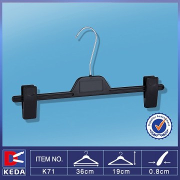 High quality plastic pants hanger clips with metal hook