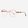 Fahsion Round Laminated Acetate Unisex Optical Frames 23A3049