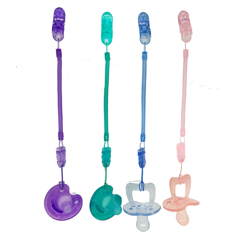 Retractable Leash Amazon Silicone Teething Dummy Chains Baby Holder Pacifier Strap Soother Clips