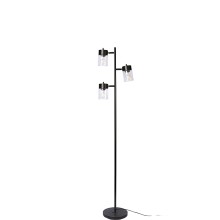 Black living room led three-head floor lamp