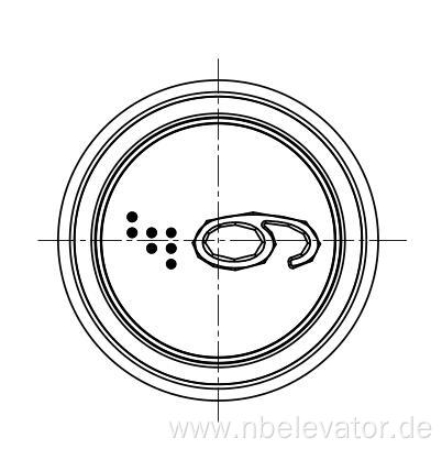 Elevator push button PB2006 Muti-light, raised button with braille