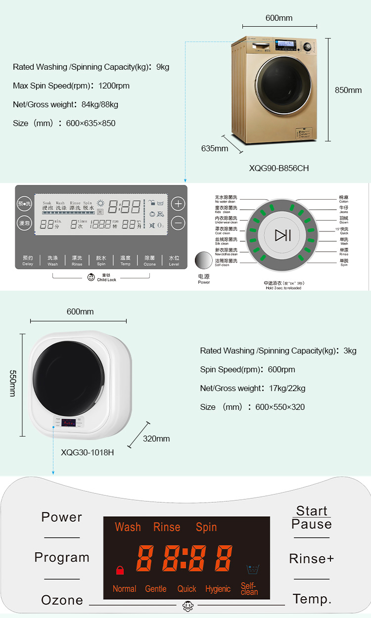 Portable compact full-automatic washing machine