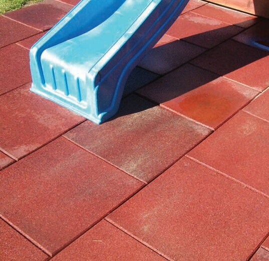 Standard Square Rubber Tile, Rubber Floor for Playground