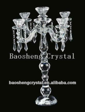 fashion 5 Arms Crystal Beads Hanging Candlesticks (BS-CH017)