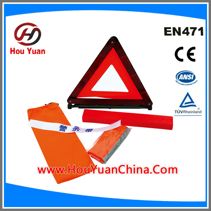 Car kits with reflective vest,Warning Triangle,polyester bag, Europe standard and popular in the market