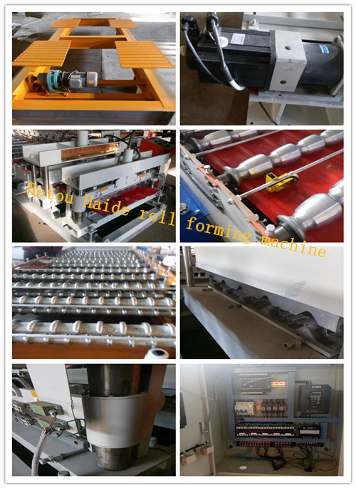 botou haide galvanized roofing sheet glazed roof tile ,automatic zigzag roof tile machine