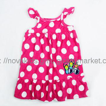 children clothes  baby  girl spring summer dot print cute dress