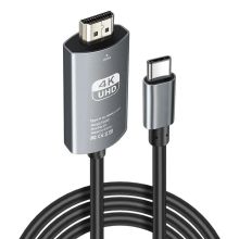 Type-C to HDTV Aluminum Case Data Cable - Video and Audio Adapter