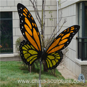 Customized Modern Best sold Simulation Stainless steel Animal Sculpture-butterfly