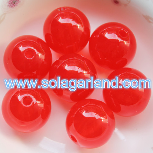 16MM 18MM Ακρυλικό στρογγυλό ημιδιαφανές Candy Chunky Gumball Beads