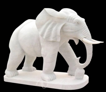 Outdoor decoration stone carvings and sculptures marble elephant life size animals