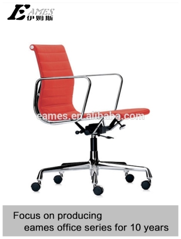 Red emes executive office chair low back thinpad/red leather office chair