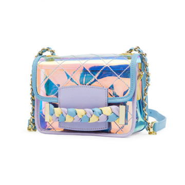 Laser transparent chain bag shoulder bag