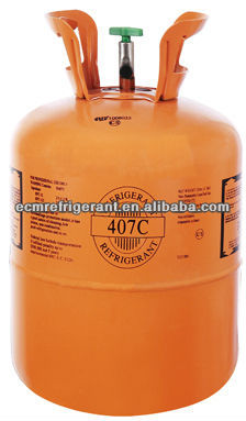 Environmental friendly 99.9% purity R407C refrigerant gas 11.3kg 24lb cylinder buy from China