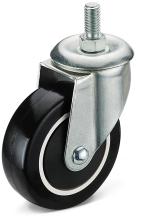 Medium Duty Threaded Stem PU Wheel Caster