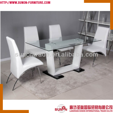 Modern glass new design dining table sets