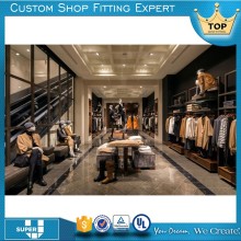 commercial shop dark wood men suit clothing shop fitting China