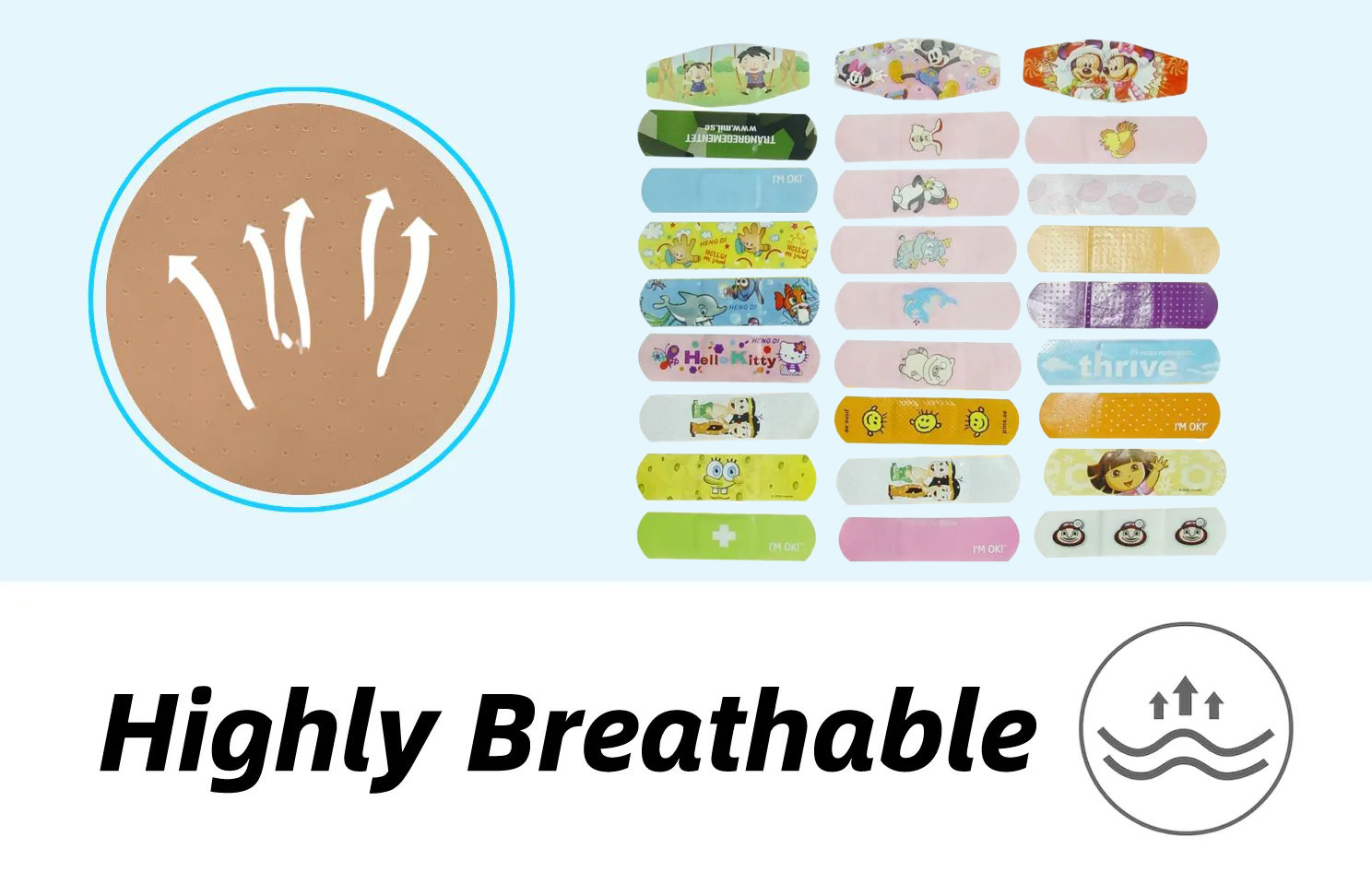 High Quality Custom printed Adhesive Band Aid Plaster Band-aid