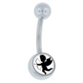 Cupid Logo Belly Button Navel Ring