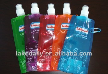 colorful plastic folded water bottle