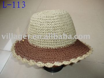 paper twisted crochet hat, girls hat