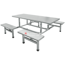 Stainless Steel Four Seat School Canteen Dining Table and Bench