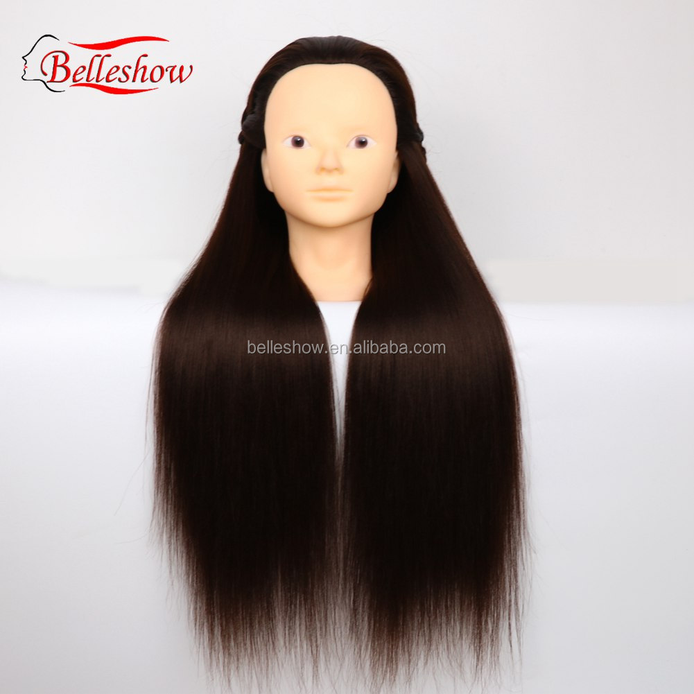 Hot sell Training Head With Long Thick Hairs Practice Makeup Hairdressing Mannequin Dolls Styling Maniqui Yaki Straight hair