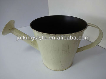 Galvanized steel flower water can with art printing