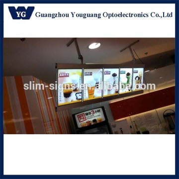 Advertising led restaurant menu board, led light display advertising board