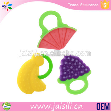 Baby Soft Teether Toys Fruit Shape Silicone Baby Teether For Chewable