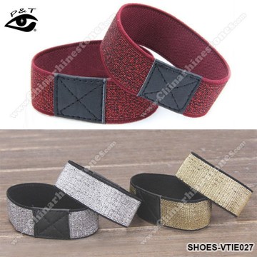 3 colors wide elastic ribbon shoe straps removable shoes straps