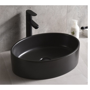 Черный цвет круглый керамический столешница Art Basin