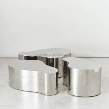 Modern Irregular Stainless Steel Coffee Table