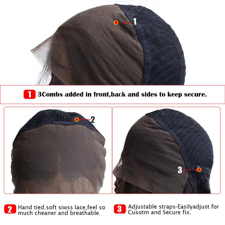 Wholesale Colourful Wig Vendors Short Bob Lace Front Ombre Colored Brazilian Human Hair Wig