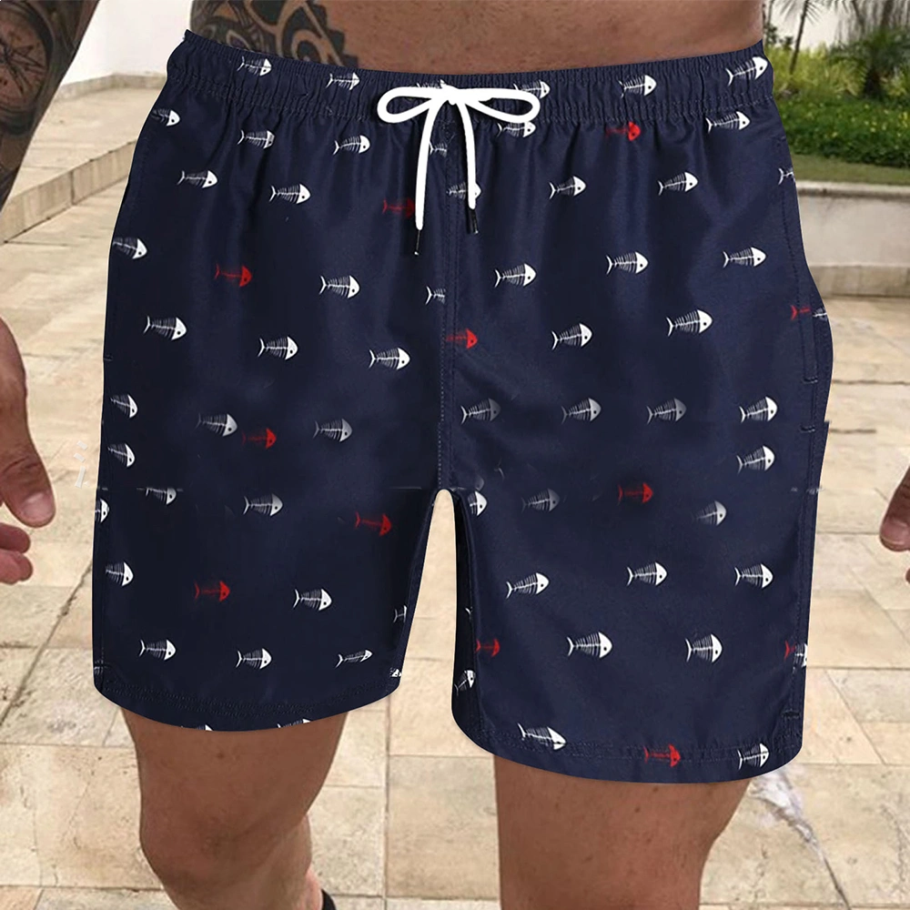 Superstarer Latest Fashion Floral Printed Swimwear Shorts Fish Small Logo Men Beach Swimming Trunks