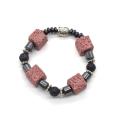 Men Women 8mm Lava Rock 7 Chakras Aromatherapy Essential Oil Diffuser Bracelet Braided Rope Natural Stone Yoga Beads Bracelet